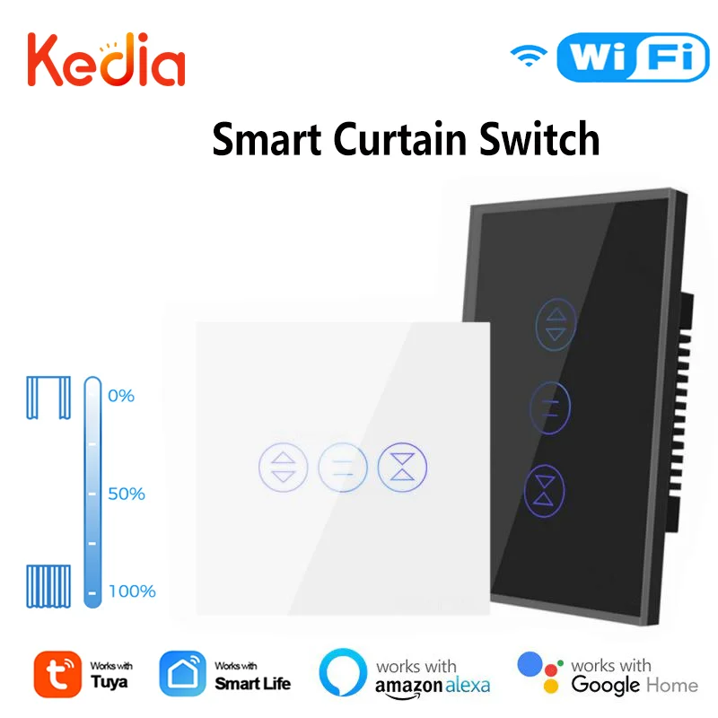 Tuya WiFi Smart Curtain Switch EU/US Touch Window Roller Shutter Switch Smart Home Smart Life Voice control Alexa Goole Home
Tuya WiFi Smart Curtain Switch EU/US Touch Window Roller Shutter Switch Smart Home Smart Life Voice control Alexa Goole Home