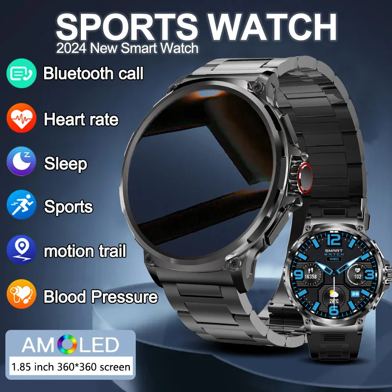 

New V69 1.85 Inch HD Bluetooth Call Smart Watch Men Sports Fitness Tracker Heart Monitor 710mAh Smart Watch For Huawei Xiaomi