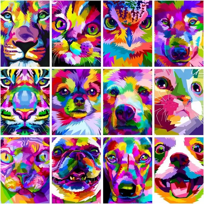 CHENISTORY Coloful Dog DIY Painting By Number kit Home Decor Painting By Numbers Drawing On Canvas HandPainted Art Gift 
CHENISTORY Coloful Dog DIY Painting By Number kit Home Decor Painting By Numbers Drawing On Canvas HandPainted Art Gift