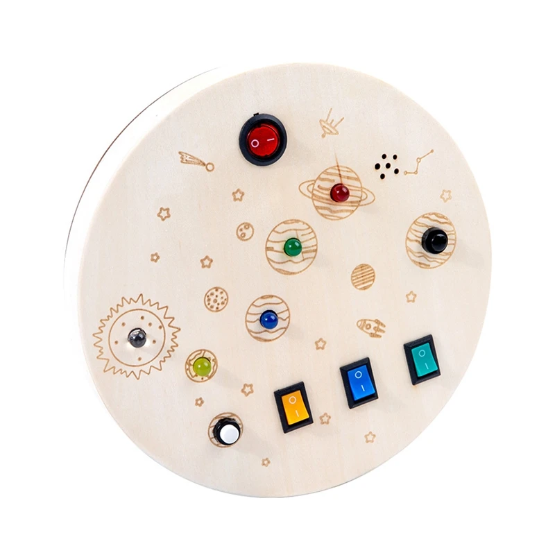 Montessori Wooden Busy Board With LED Light Sensory Educational Toys For Toddlers 1-3Y Toggle Switch Toy
Montessori Wooden Busy Board With LED Light Sensory Educational Toys For Toddlers 1-3Y Toggle Switch Toy