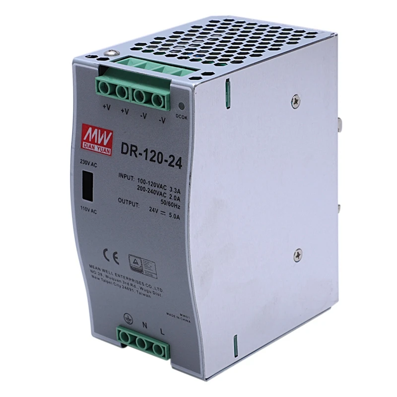 4х рельсовый источник питания DR-120-24 120 Вт промышленного класса 24V5A импульсный источник питания рельсовый монтажный импульсный источник питания
4х рельсовый источник питания DR-120-24 120 Вт промышленного класса 24V5A импульсный источник питания рельсовый монтажный импульсный источник питания
