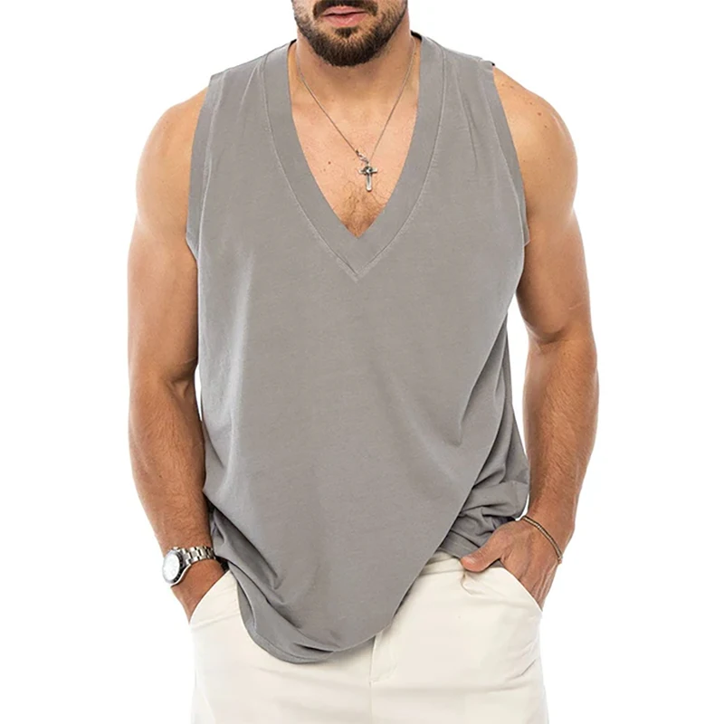 V-neck Fitness Vest Men's Summer Muscle Sportswear Sleeveless Brand High-quality Shirt Outdoor Sports Item Breathable
V-neck Fitness Vest Men's Summer Muscle Sportswear Sleeveless Brand High-quality Shirt Outdoor Sports Item Breathable