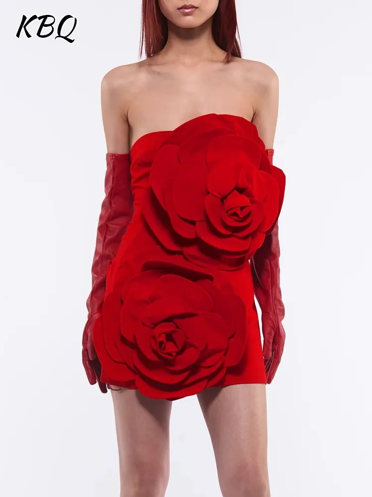 KBQ Spliced Appliques Sexy Dresses For Women Strapless Sleeveless High Waist Off Shoulder Temperament Dress Female Fashion Style
KBQ Spliced Appliques Sexy Dresses For Women Strapless Sleeveless High Waist Off Shoulder Temperament Dress Female Fashion Style