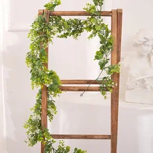 

195cm Artificial Eucalyptus Rattan Money Leaf Rattan Garden Decor Home Wall Hanging Decor Vine Fake Plants for Wedding Party