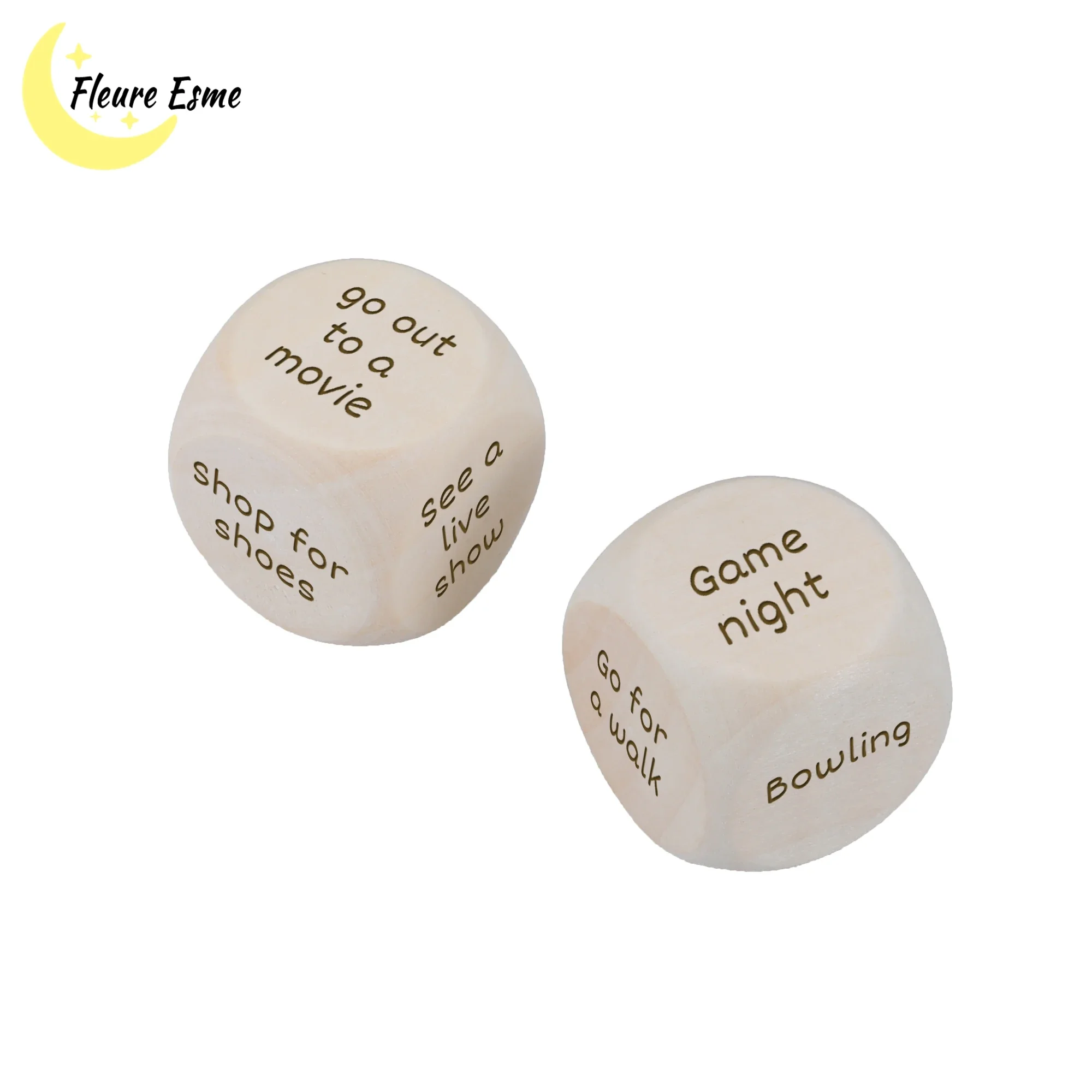 

1 PCS Personalized Dice Used To Decide What To Do Custom Engraved Dice Fun and Game Date Night Decision Game with Friends
