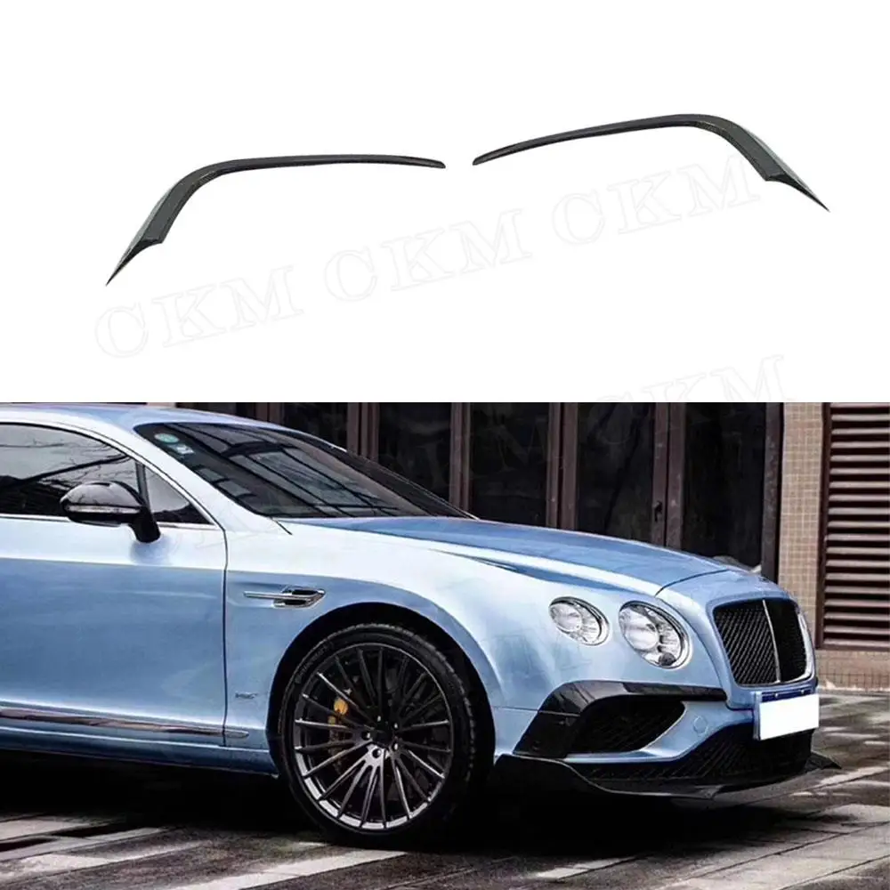 

2 шт./комплект, накладки на передние противотуманные фары из углеродного волокна для Bentley Continental 2015 2016 2017, вентиляционные отверстия, украшение ST Style