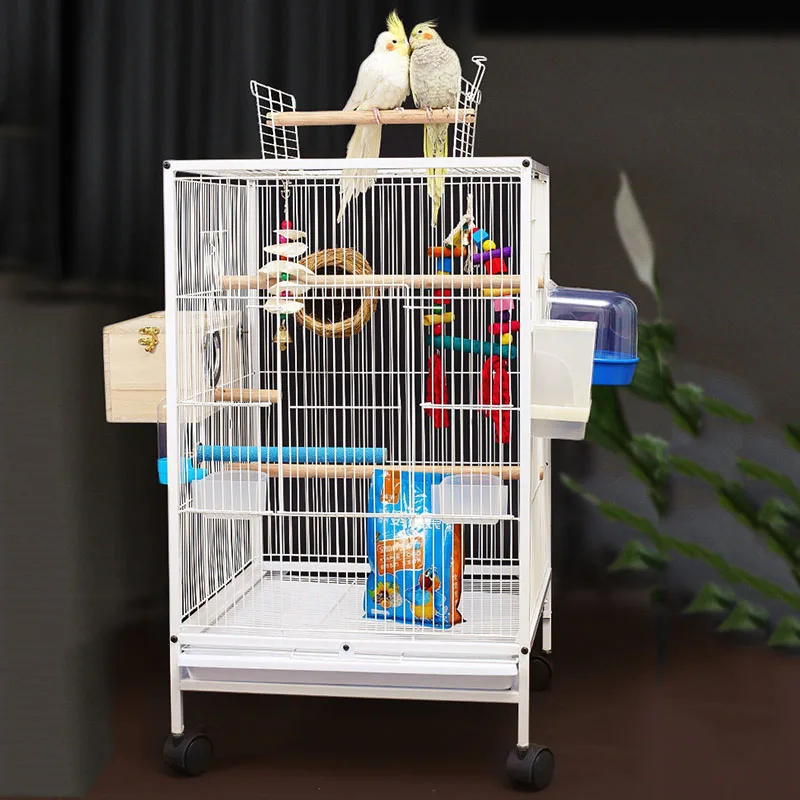 

Lovebird Bird Cage Outdoor Big Pigeons Parrot Playground Perches Stainless Steel Bird Cage Hammocks Huis Tuin Habitat Decors