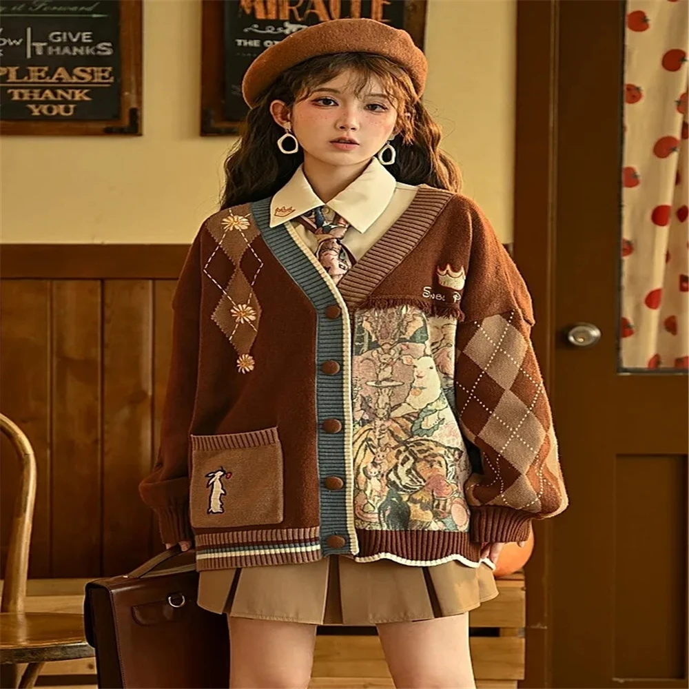 Vestidos De FiestaV-Neck Sweater Cardigan For Women, Knitted Coat, Top, Atmosphere, Retro, Sen Knitwear, Autumn And Winter, 2024
Vestidos De FiestaV-Neck Sweater Cardigan For Women, Knitted Coat, Top, Atmosphere, Retro, Sen Knitwear, Autumn And Winter, 2024