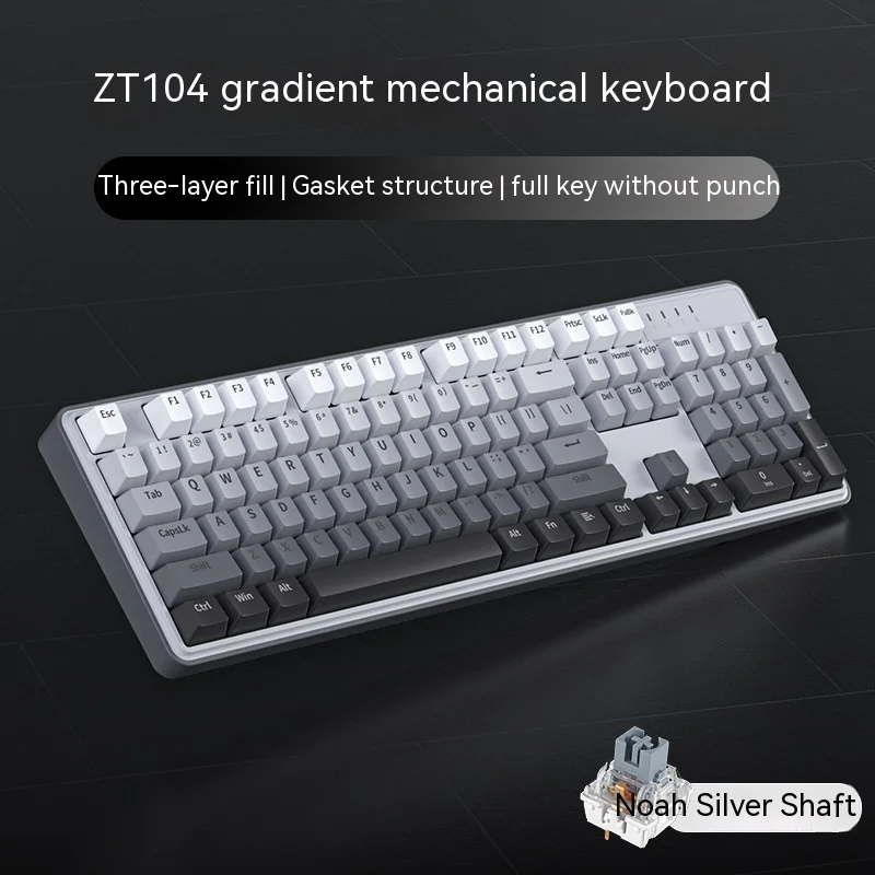 Проводная Механическая клавиатура Zt104, серебристые оси, Киберспорт, игровой компьютер, офис, чернила, Полярный день, градиент
Проводная Механическая клавиатура Zt104, серебристые оси, Киберспорт, игровой компьютер, офис, чернила, Полярный день, градиент