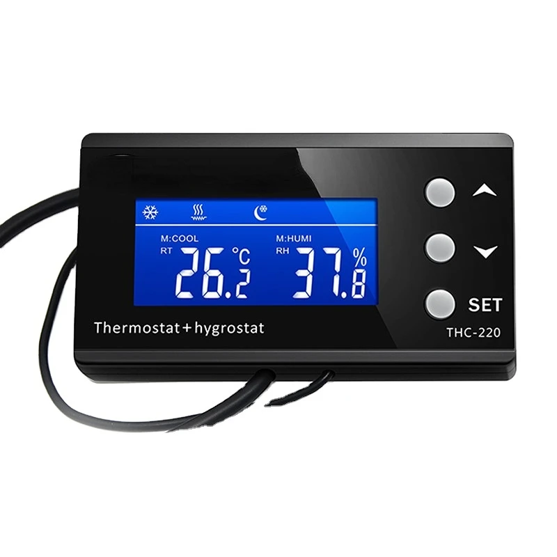 Plug-in electronic temperature and humidity integrated aquarium thermostat THC-220
Plug-in electronic temperature and humidity integrated aquarium thermostat THC-220