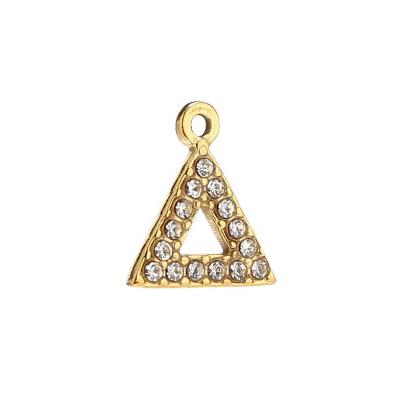 10pcs Stainless Steel Gold Plated 13*15mm Hollow Crystal Triangle Pendants Charms Craft Findings for DIY Jewelry Earring Making
10pcs Stainless Steel Gold Plated 13*15mm Hollow Crystal Triangle Pendants Charms Craft Findings for DIY Jewelry Earring Making