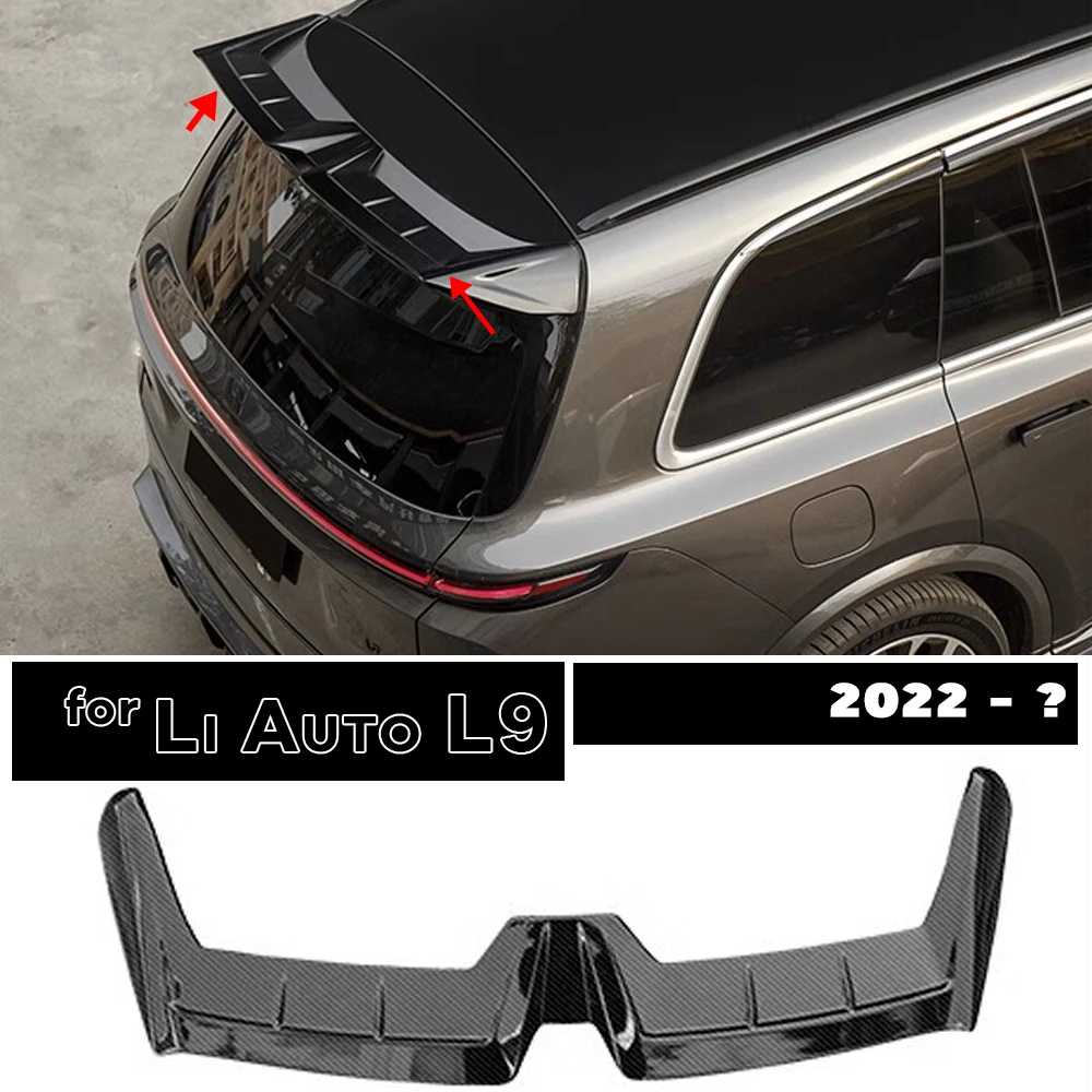 

Gloss Black ＆ Carbon Fiber Printing Rear Roof Spoiler Duckbill for Li Auto Lixiang L7 L8 L9 Max Pro Ultra 2022 - 