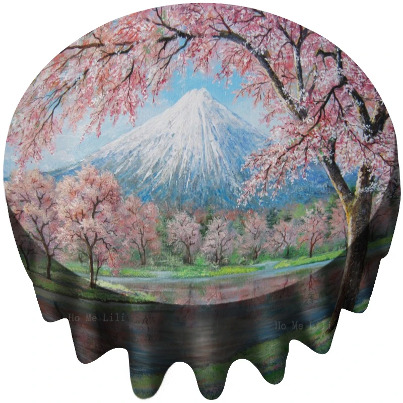 Вишневый цвет на фоне горы Fuji Традиционная японская Ландшафтная стильная круглая скатерть от Ho Me Lili настольное украшение
Вишневый цвет на фоне горы Fuji Традиционная японская Ландшафтная стильная круглая скатерть от Ho Me Lili настольное украшение