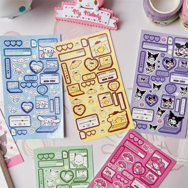 Hello Kitty Sticker Sanrio Anime Cinnamoroll Kuromi Hand Ledger Cartoon Cute Pompompurin Decoration Stickers Japanese Diary Gift
Hello Kitty Sticker Sanrio Anime Cinnamoroll Kuromi Hand Ledger Cartoon Cute Pompompurin Decoration Stickers Japanese Diary Gift