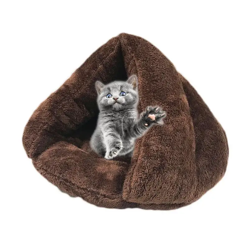 Fluffy Triangular cat Tent Cave Bed Plush kitten Cave Bed House Warm Soft Comfortable Nest Kennel Indoor Pet Winter Supplies
Fluffy Triangular cat Tent Cave Bed Plush kitten Cave Bed House Warm Soft Comfortable Nest Kennel Indoor Pet Winter Supplies