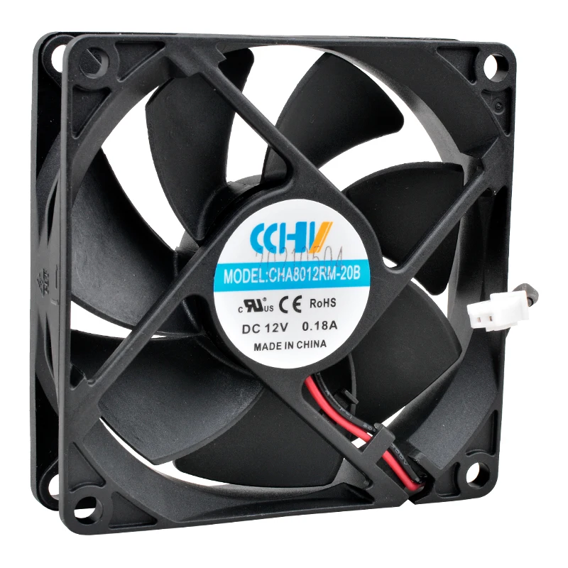 CHA8012RM-20B 8cm 80mm fan 80x80x20mm 8020 DC12V 0.18A 2pin 2150rpm Cooling fan for inverter power supply
CHA8012RM-20B 8cm 80mm fan 80x80x20mm 8020 DC12V 0.18A 2pin 2150rpm Cooling fan for inverter power supply