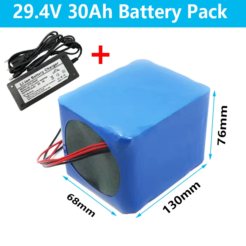 Литий-ионный аккумулятор 7S4P 24 в 30 Ач 29,4 в со встроенным BMS, электрический велосипед, Одноколесный велосипед, мотор для скутера, инвалидной коляски + зарядное устройство 2 А
Литий-ионный аккумулятор 7S4P 24 в 30 Ач 29,4 в со встроенным BMS, электрический велосипед, Одноколесный велосипед, мотор для скутера, инвалидной коляски + зарядное устройство 2 А