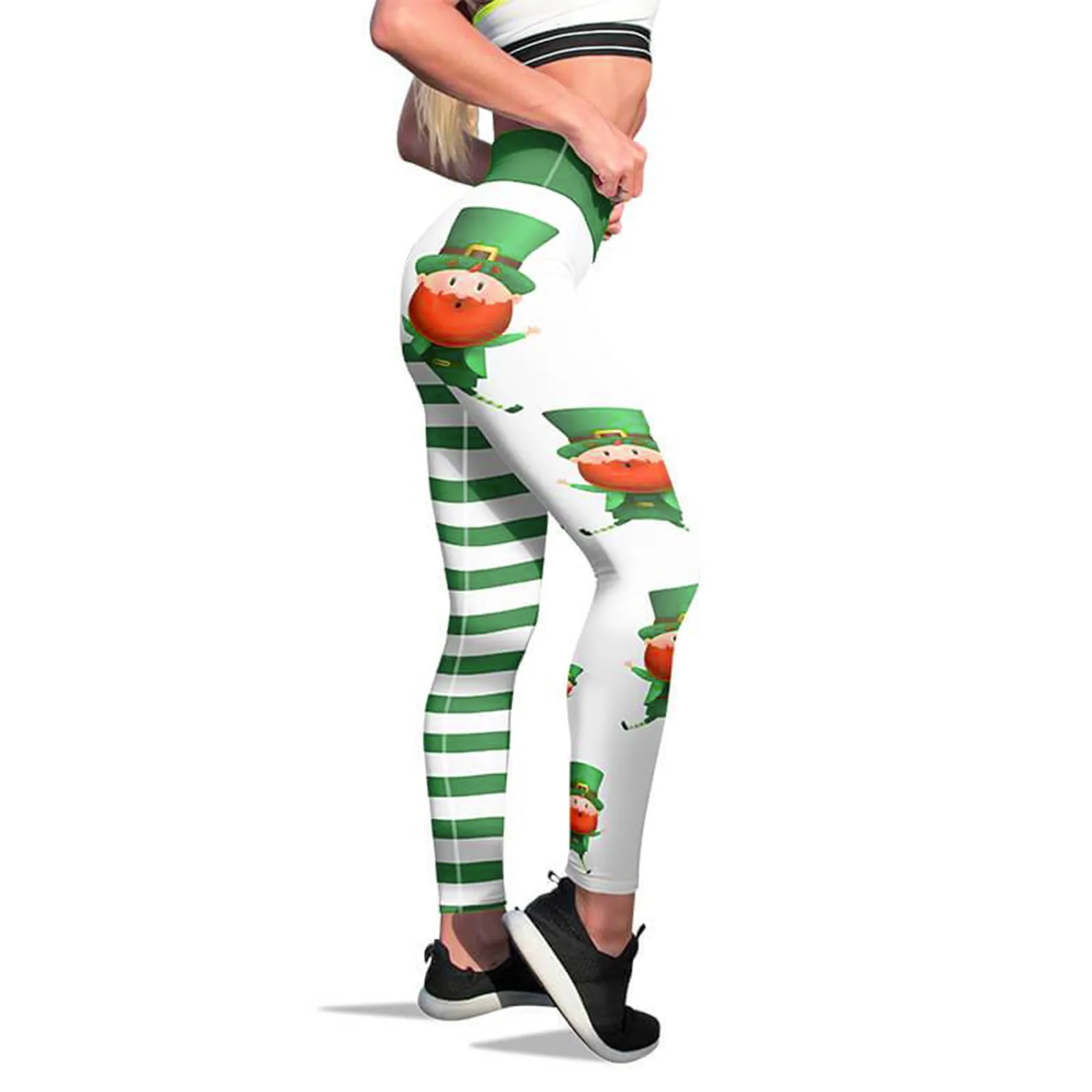 

Lucky Green Women Leggings Saint Patricks Pat St Paddys Day Legging Pants Sports Gym Yoga Pilates Running Push Up Tight Trousers