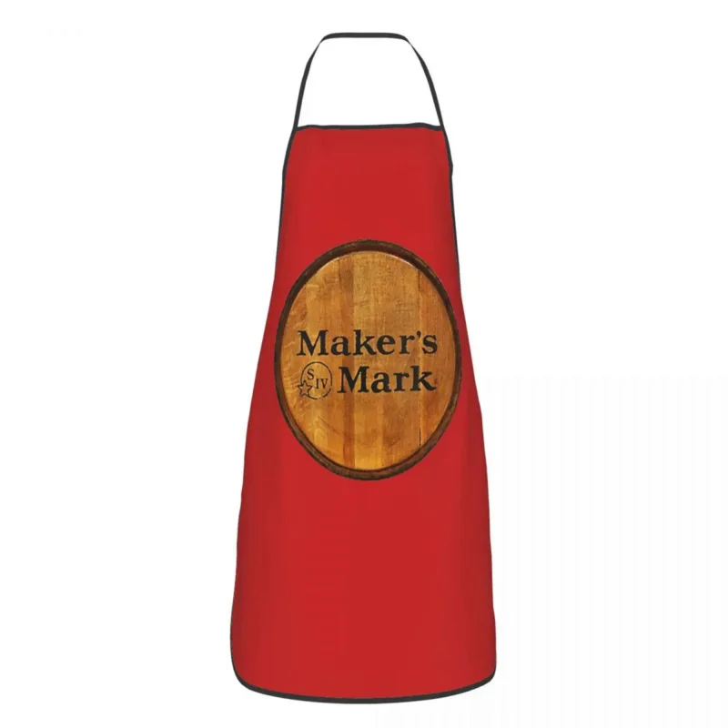 

Maker's Mark Bourbon Barrel Apron Chef Cooking Baking Tablier Waterproof Bib Kitchen Cleaning Aprons for Women Men Painting