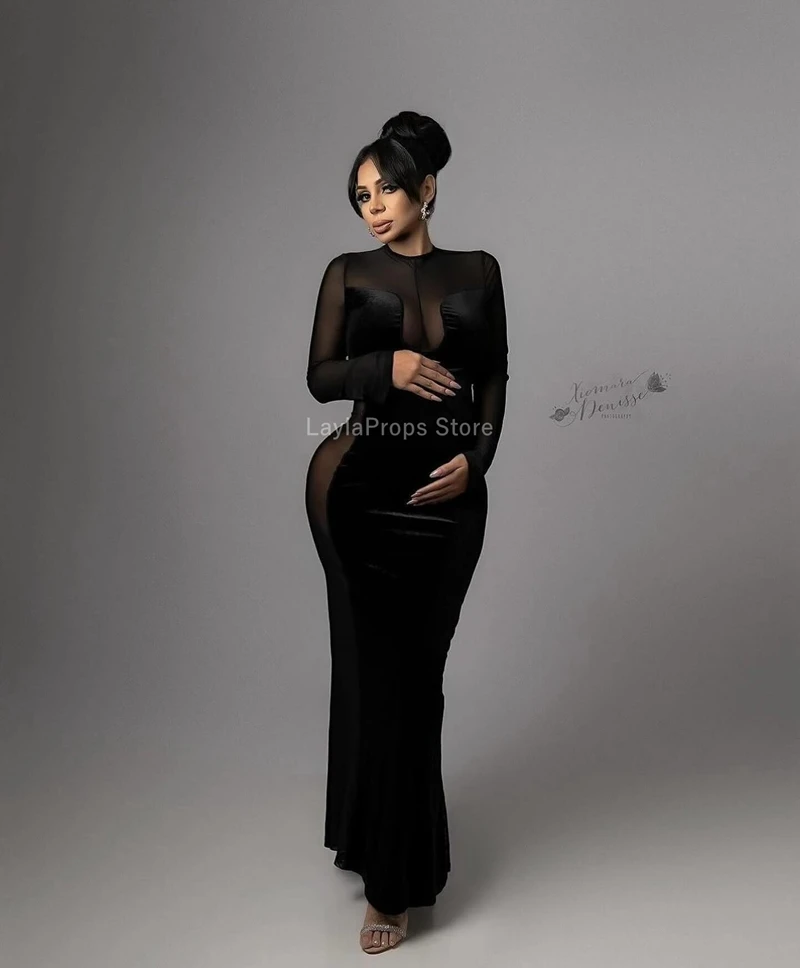 Maternity Photoshoot Dress Photographic Sexy Hollow Dress Round Neck Backless Party Long Sleeve Dress
Maternity Photoshoot Dress Photographic Sexy Hollow Dress Round Neck Backless Party Long Sleeve Dress