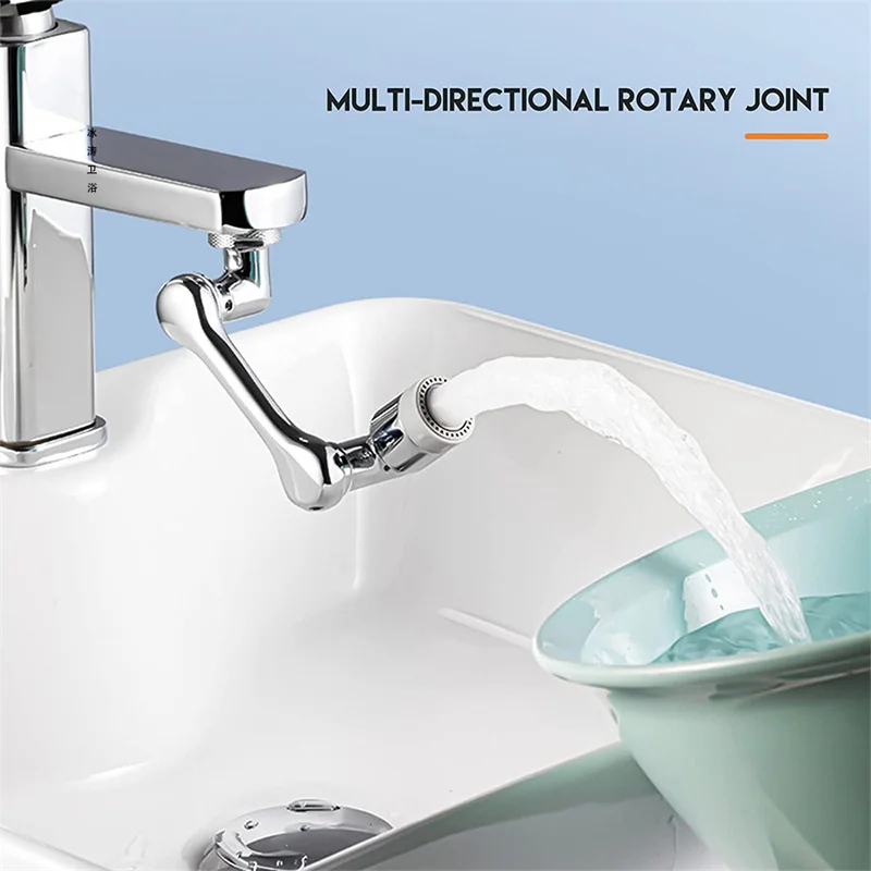 

Hot 1080 Degree Rotatable Multifunctional Extension Faucet Aerator Swivel Robotic Arm Water Filter Sink Water Tap Bubbler Fit