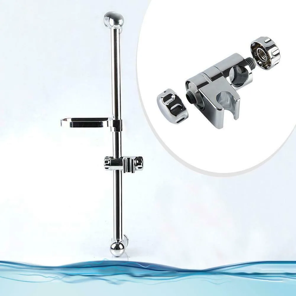 

Chrome Shower Rail Head Slider Holders Adjustable 22-25mm Brackets For Slide Bar Adjustable Chrome Plated Bathroom Pipes