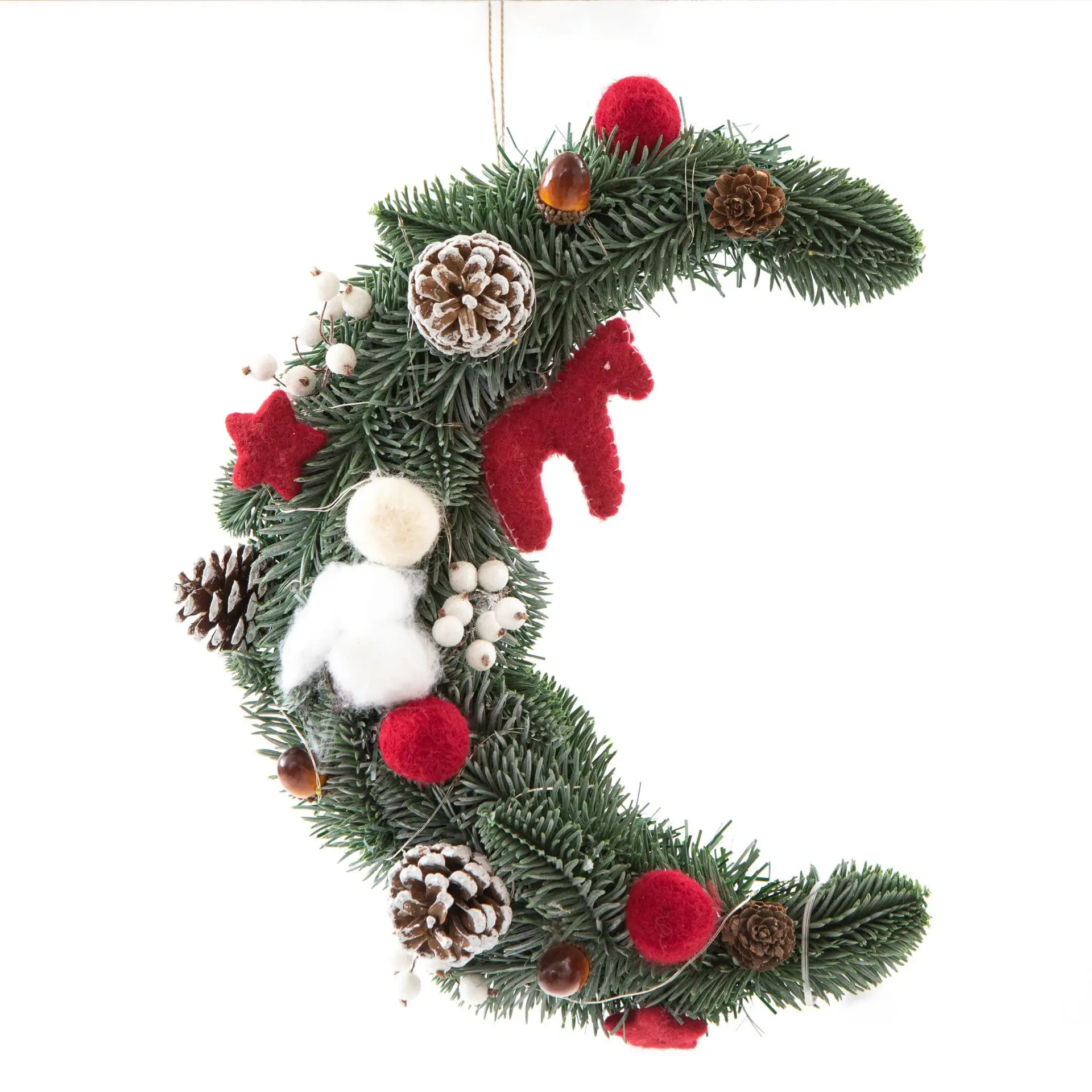 Christmas Moon Wreath With Light Strings Christmas Cotton Together Form A Beautiful Christmas Decoration
Christmas Moon Wreath With Light Strings Christmas Cotton Together Form A Beautiful Christmas Decoration