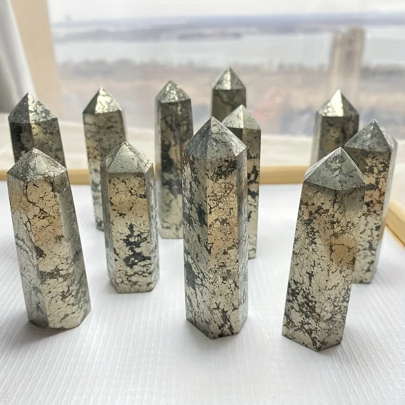 Natural Pyrite Tower, Crystal Energy Tower, Spiritual Energy Quartz Chakra Magic Column - Home Decor, Holiday Gifts
Natural Pyrite Tower, Crystal Energy Tower, Spiritual Energy Quartz Chakra Magic Column - Home Decor, Holiday Gifts