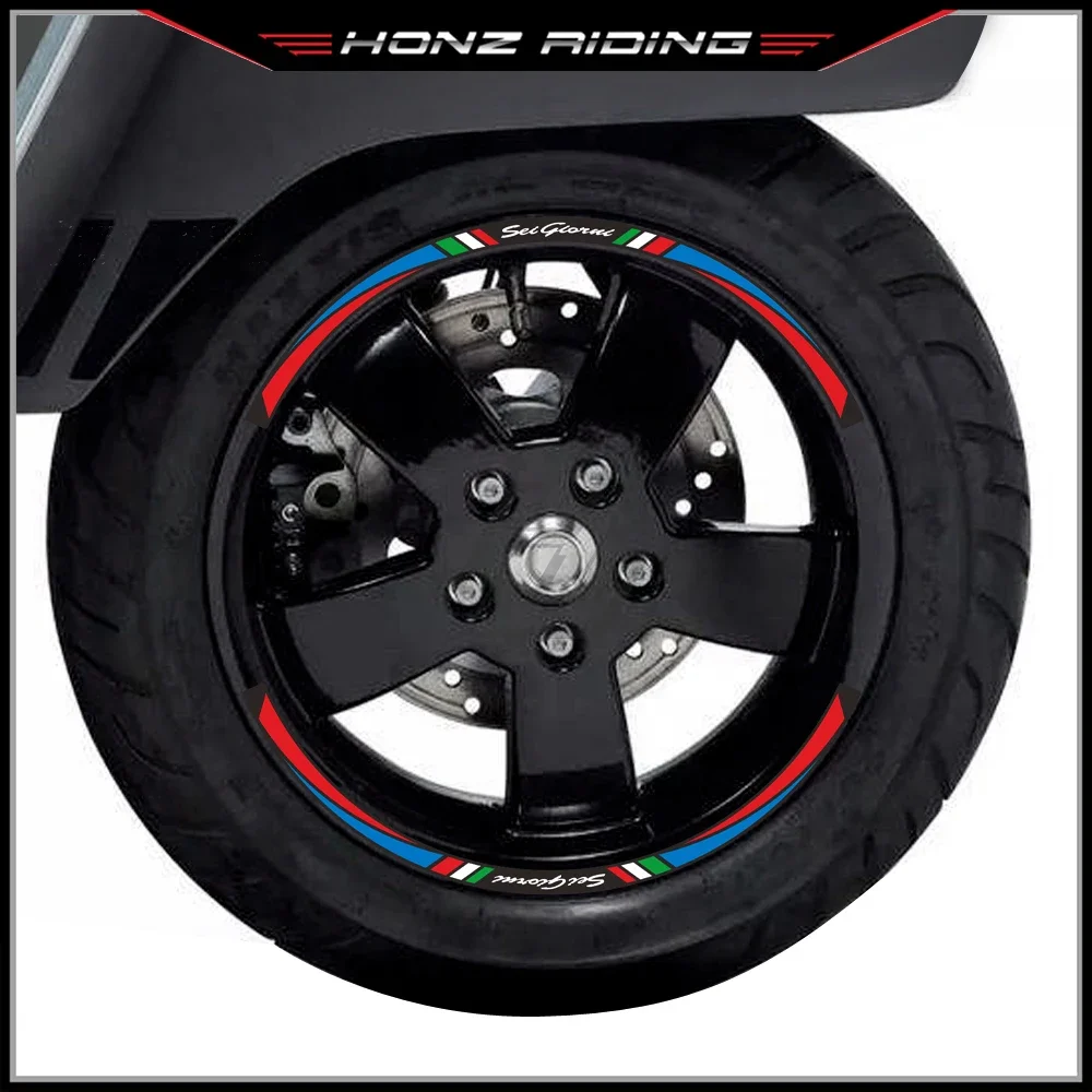 For Piaggio Vespa GTS 300 Sei Giorni II Edition Rim Decals Scooter 12" Wheel Reflective Sticker Set
For Piaggio Vespa GTS 300 Sei Giorni II Edition Rim Decals Scooter 12" Wheel Reflective Sticker Set