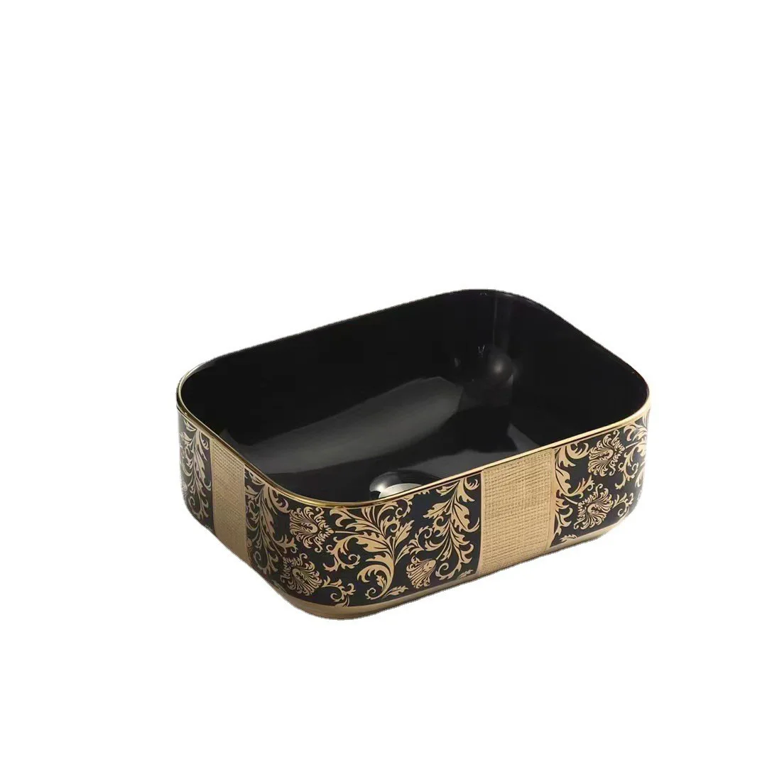 Bathroom Toilet Matte Black Wash Basin Golden Luxury Table Basin Ceramic Art Basin Cabinet Available 
Bathroom Toilet Matte Black Wash Basin Golden Luxury Table Basin Ceramic Art Basin Cabinet Available