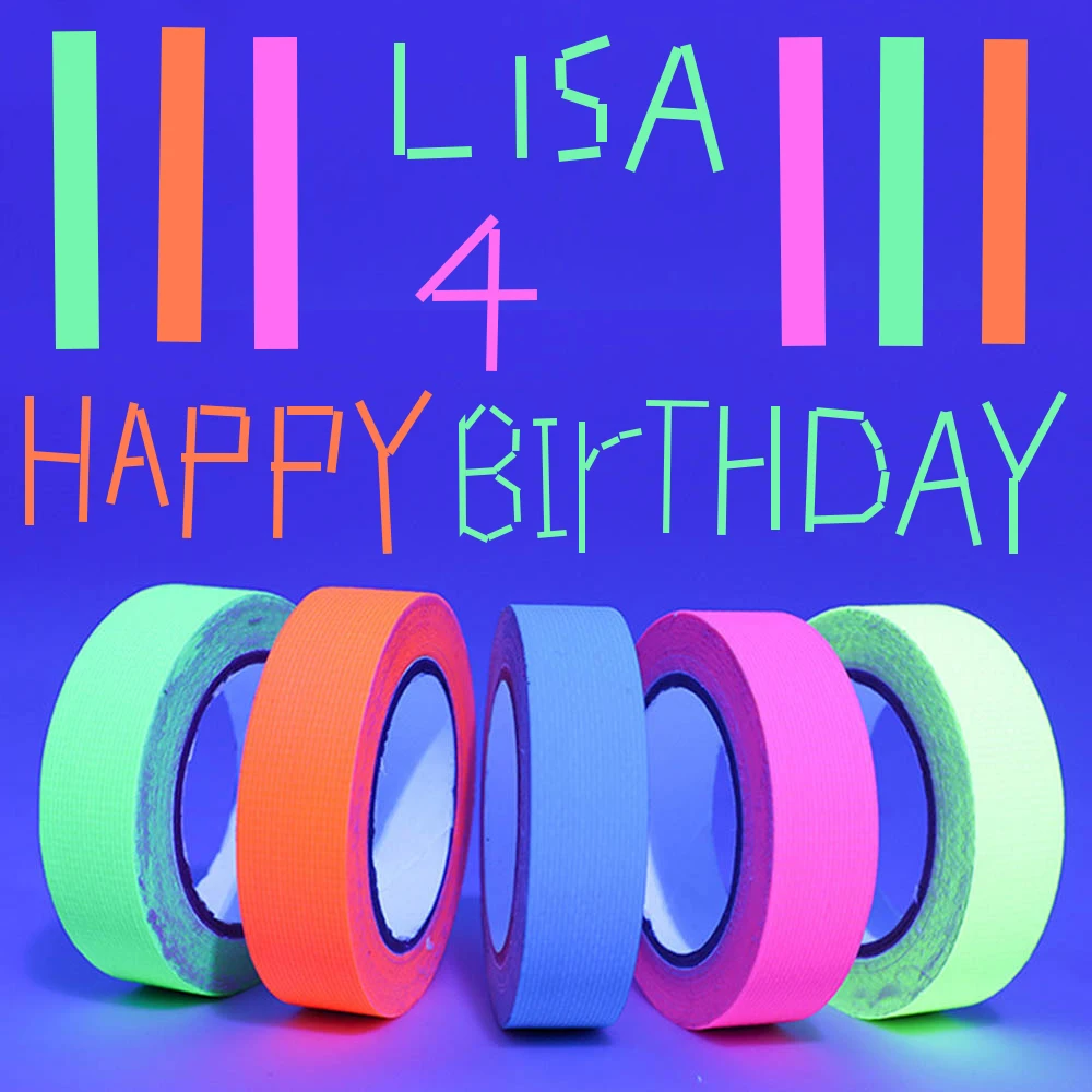 Glow Tape Under UV light DIY neon Tape Blacklight party Fluorescent Tape Glow in The Dark tape neon party glow party decoration
Glow Tape Under UV light DIY neon Tape Blacklight party Fluorescent Tape Glow in The Dark tape neon party glow party decoration