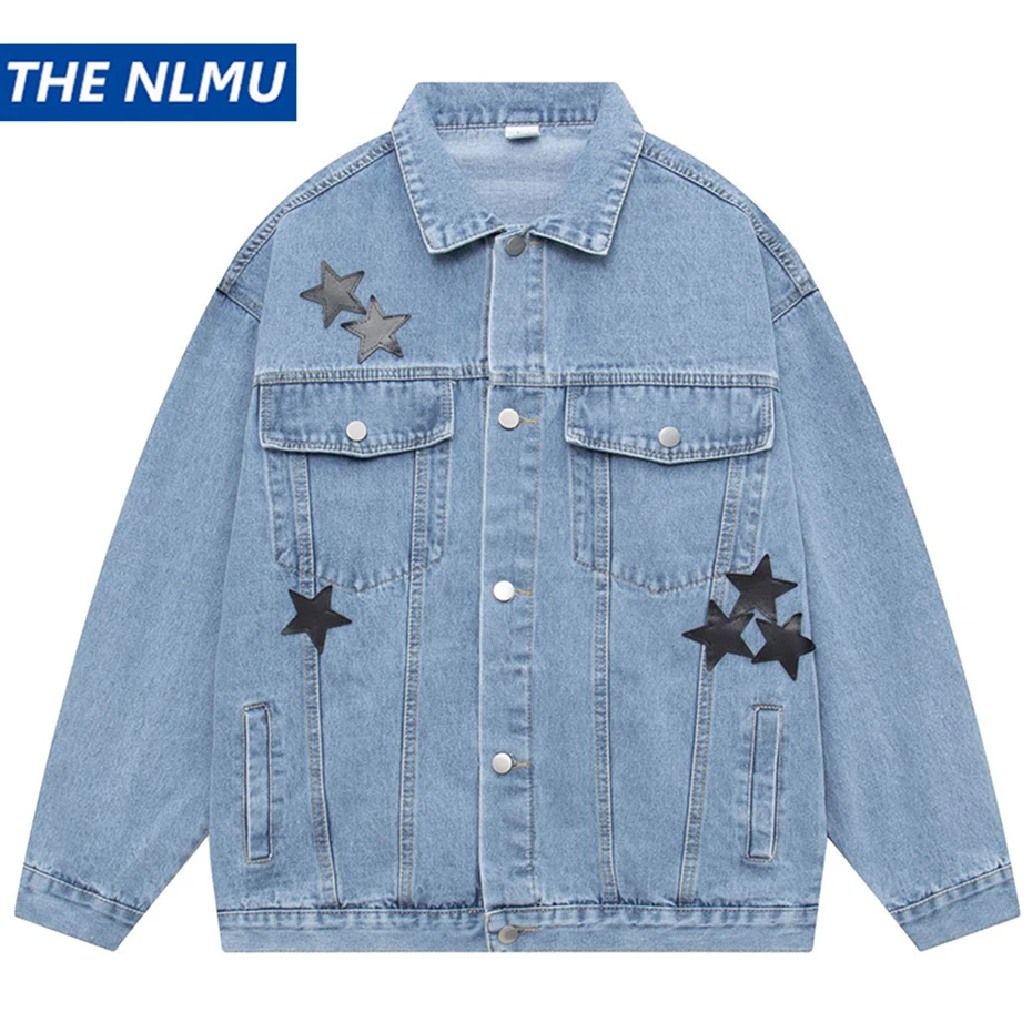 Men Fashion Star Patchwork Denim Jacket Black Blue Jeans Jackets Harajuku Streetwear Harajuku Oversized Denim Jackets Male
Men Fashion Star Patchwork Denim Jacket Black Blue Jeans Jackets Harajuku Streetwear Harajuku Oversized Denim Jackets Male