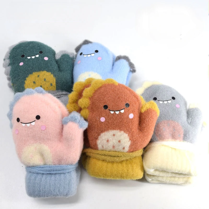 Winter Children's Gloves Warm Cute Dinosaur Cartoon Double Pile Thick Mittens Cartoon Design Warm Velvet Lanyard Design
Winter Children's Gloves Warm Cute Dinosaur Cartoon Double Pile Thick Mittens Cartoon Design Warm Velvet Lanyard Design