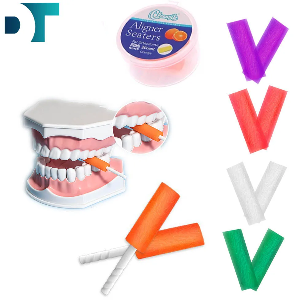 

1Pair Tooth Chew Aligners Dental Orthodontic Invisible Retainer Seater Teeth Alinger Chewies Silicone Stick Perfect Smile Fruit