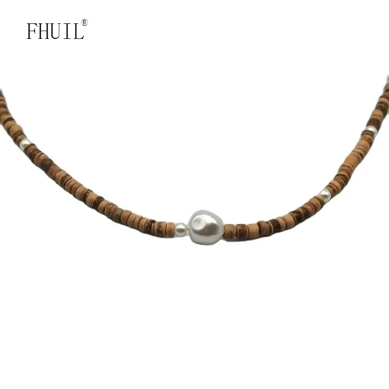Wood Beads Necklace For Women Choker Neck Stainless Steel Chains Necklaces Pearl Fashion Jewelry Party Accessori
Wood Beads Necklace For Women Choker Neck Stainless Steel Chains Necklaces Pearl Fashion Jewelry Party Accessori