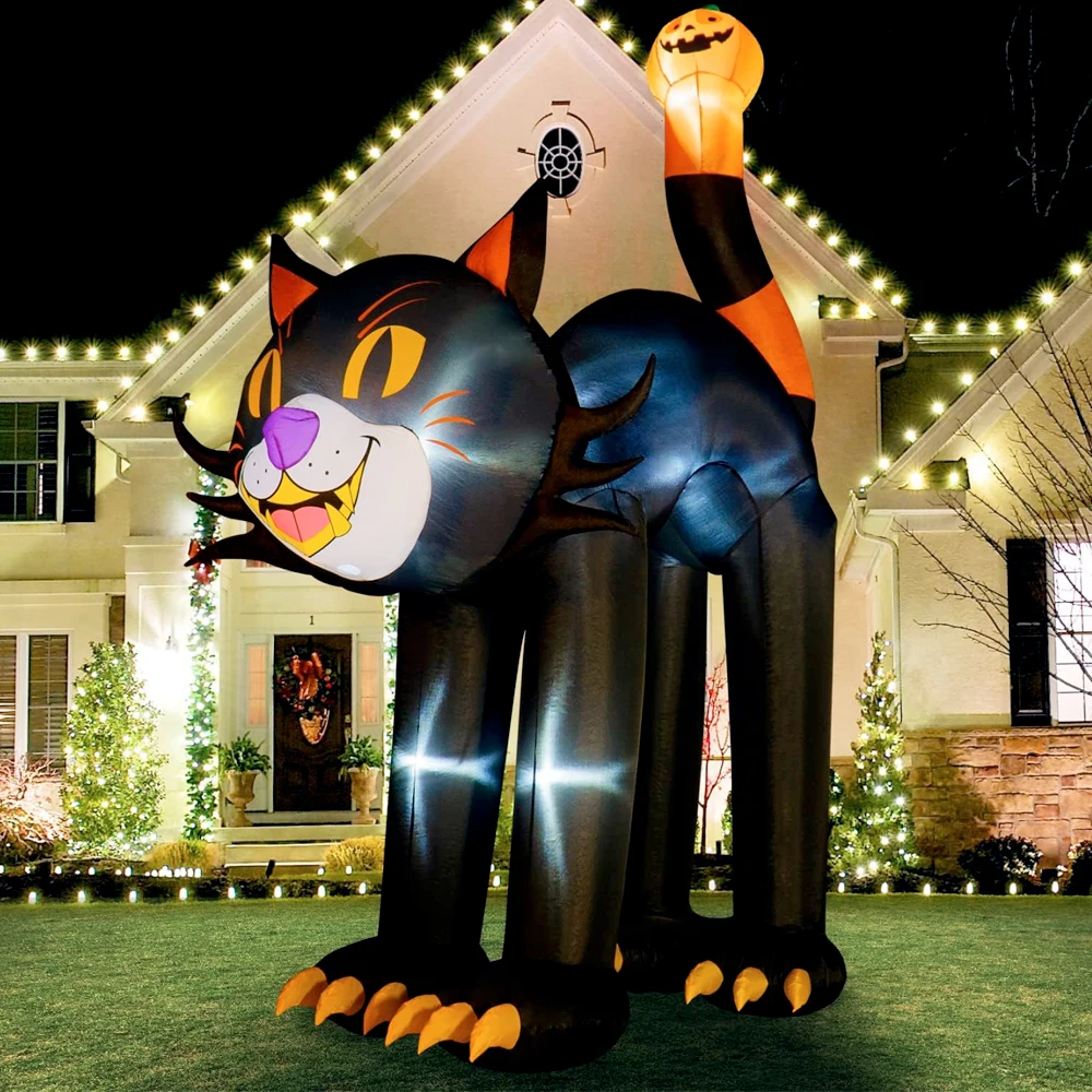 10FT Halloween Outdoor Decoration Gaint Inflatable Black Cat with Built-in LEDs Halloween Inflatable Toy for Home Party Decor
10FT Halloween Outdoor Decoration Gaint Inflatable Black Cat with Built-in LEDs Halloween Inflatable Toy for Home Party Decor