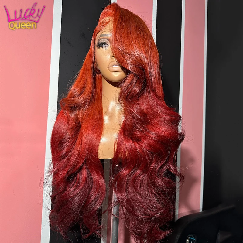 Ombre Orange Red Body Wave Glueless 13X4 Frontal Wig Pre Plucked Human Hair Wig for Women Transparent Lace Front Remy Hair Wig
Ombre Orange Red Body Wave Glueless 13X4 Frontal Wig Pre Plucked Human Hair Wig for Women Transparent Lace Front Remy Hair Wig
