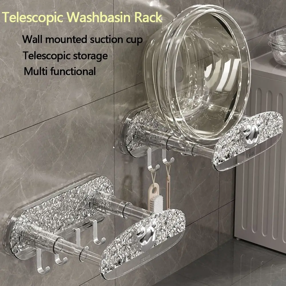 Telescopic Washbasin Rack Wall Mounted without Drilling Washbasin Hook Multifunctional Suction Cup Storage Rack Kitchen
Telescopic Washbasin Rack Wall Mounted without Drilling Washbasin Hook Multifunctional Suction Cup Storage Rack Kitchen