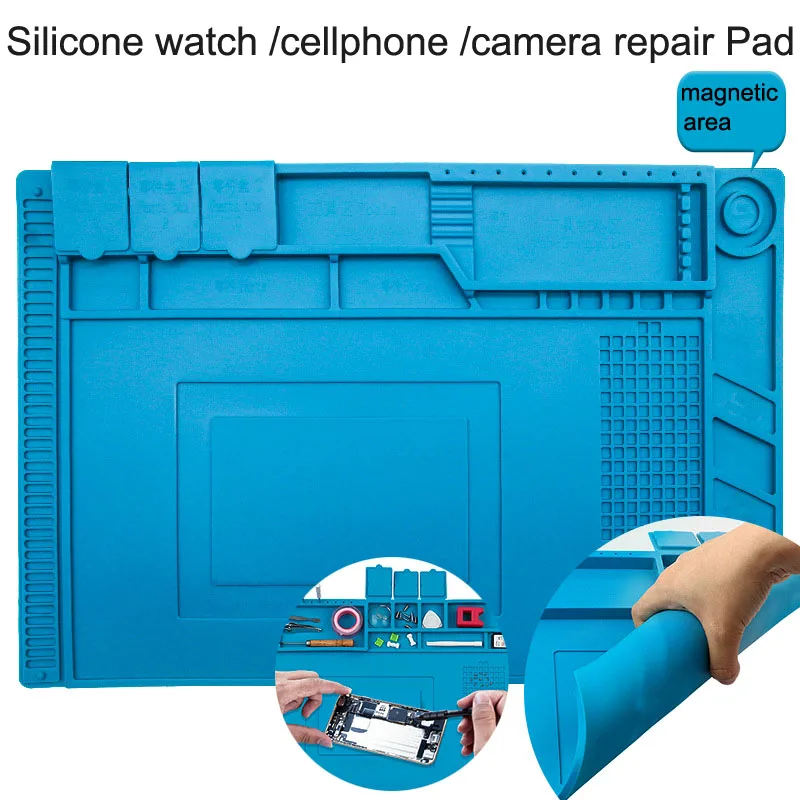 Silicone Insulation Pad Anti-corrosive Thermostable Watch Repairing Workbench Pad Soldering Station Mat for Watchmaker
Silicone Insulation Pad Anti-corrosive Thermostable Watch Repairing Workbench Pad Soldering Station Mat for Watchmaker