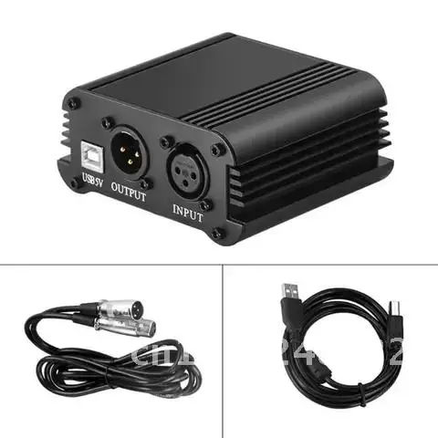 48V USB Phantom Power Supply With USB Cable Microphone Cable For Mini Microphone Condenser Recording Equipment
48V USB Phantom Power Supply With USB Cable Microphone Cable For Mini Microphone Condenser Recording Equipment