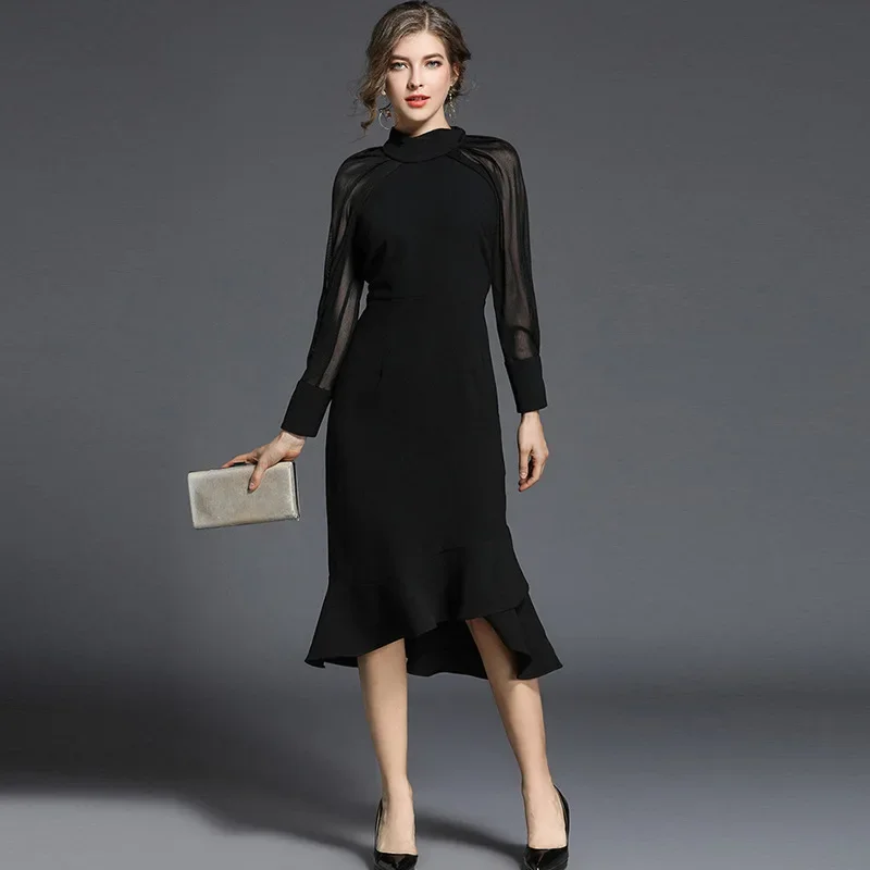 European Women's Spring New Fashion Elegant Long Sleeve Fishtail Slim Dress maxi dress bodycon dress
European Women's Spring New Fashion Elegant Long Sleeve Fishtail Slim Dress maxi dress bodycon dress