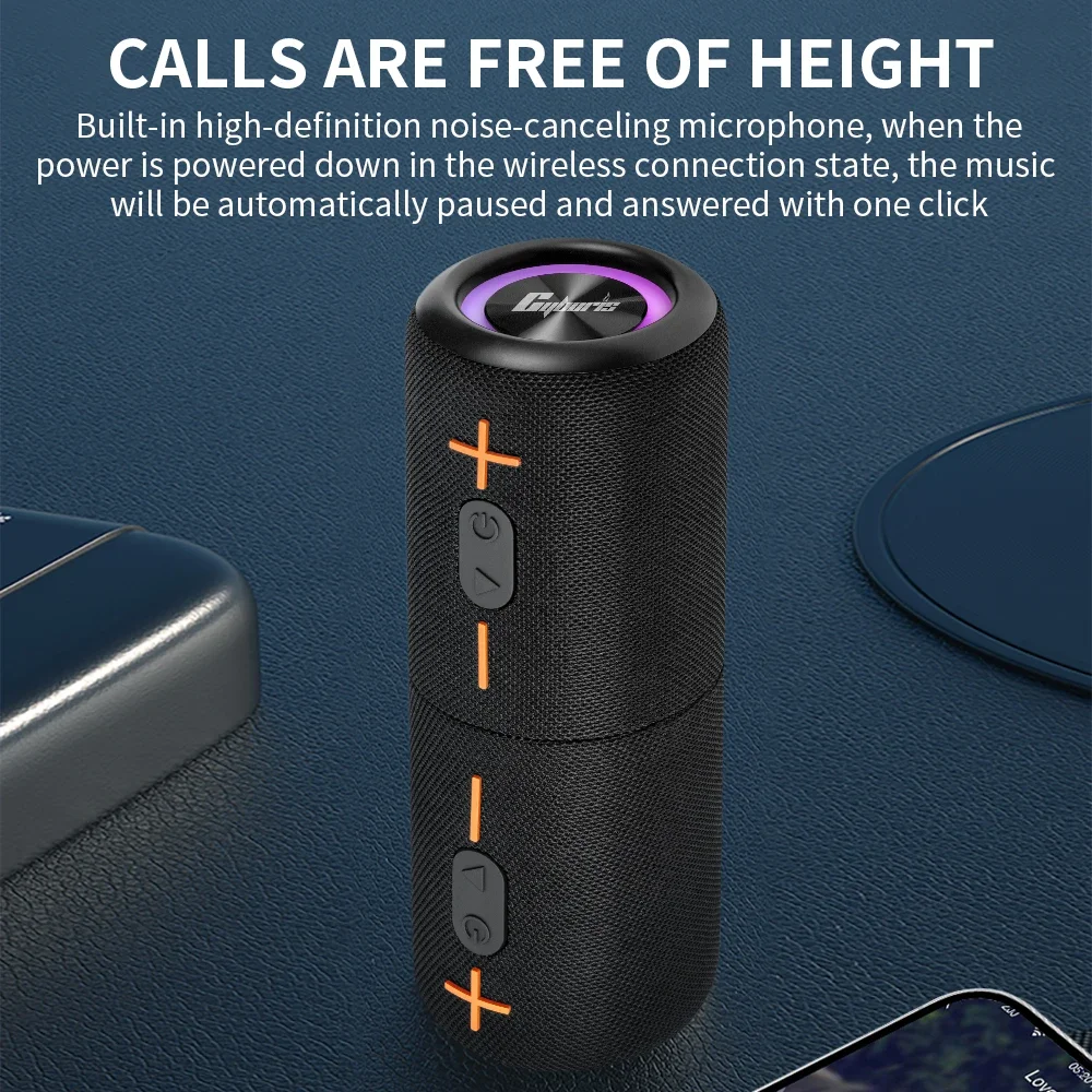 Portable Split Type Bluetooth Speaker RGB Lights Outdoor Wireless Waterproof Heavy Bass Music Soundbox Supports TF Card/AUX/TWS
Portable Split Type Bluetooth Speaker RGB Lights Outdoor Wireless Waterproof Heavy Bass Music Soundbox Supports TF Card/AUX/TWS