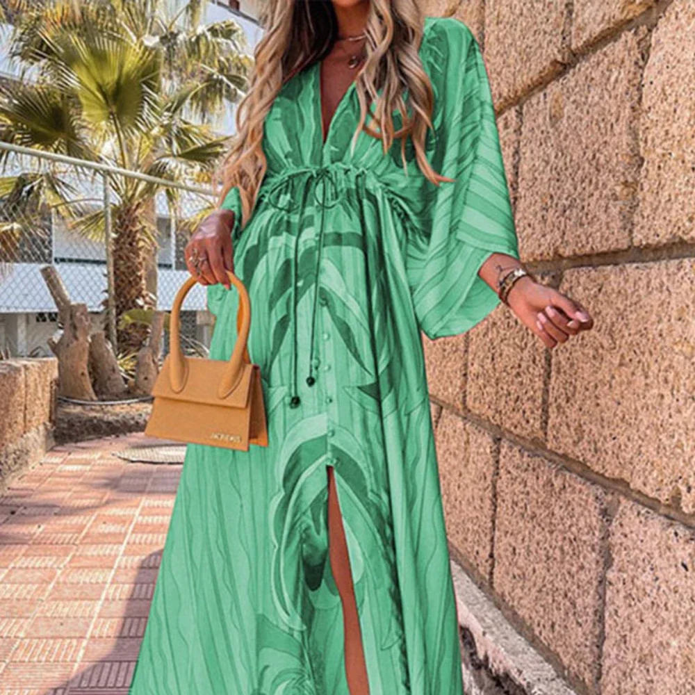 Bikini Cover Ups Boho Print Maxi Dress for Women Summer Bohemian Beach Sundress Sexy Floral Tunic Long Dress Vestido Feminino
Bikini Cover Ups Boho Print Maxi Dress for Women Summer Bohemian Beach Sundress Sexy Floral Tunic Long Dress Vestido Feminino