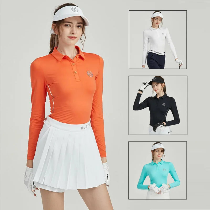 Blktee Women Long-sleeve Lapel Golf T-shirt Ladies Autumn Elastic Slim Polo Shirt Quick-dry Outdoor Sports Tops Turn Down Collar
Blktee Women Long-sleeve Lapel Golf T-shirt Ladies Autumn Elastic Slim Polo Shirt Quick-dry Outdoor Sports Tops Turn Down Collar