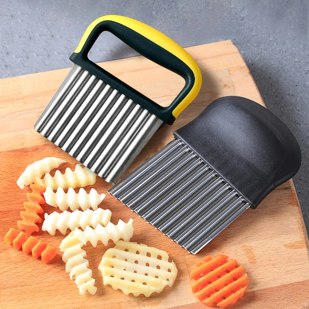 1PC Potato Cutter Chips French Fry Maker Stainless Steel Vegetable Fruit Wavy Knife Slicer Knife Potato Cutter Chopper Maker
1PC Potato Cutter Chips French Fry Maker Stainless Steel Vegetable Fruit Wavy Knife Slicer Knife Potato Cutter Chopper Maker