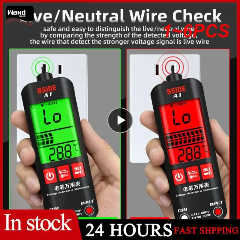 1~6PCS Mini Multimeter Automatic Intelligent Digital Multimeter LCD Display Multimetro DC Voltage Ohmmeter NCV Hz Wire Tester
1~6PCS Mini Multimeter Automatic Intelligent Digital Multimeter LCD Display Multimetro DC Voltage Ohmmeter NCV Hz Wire Tester