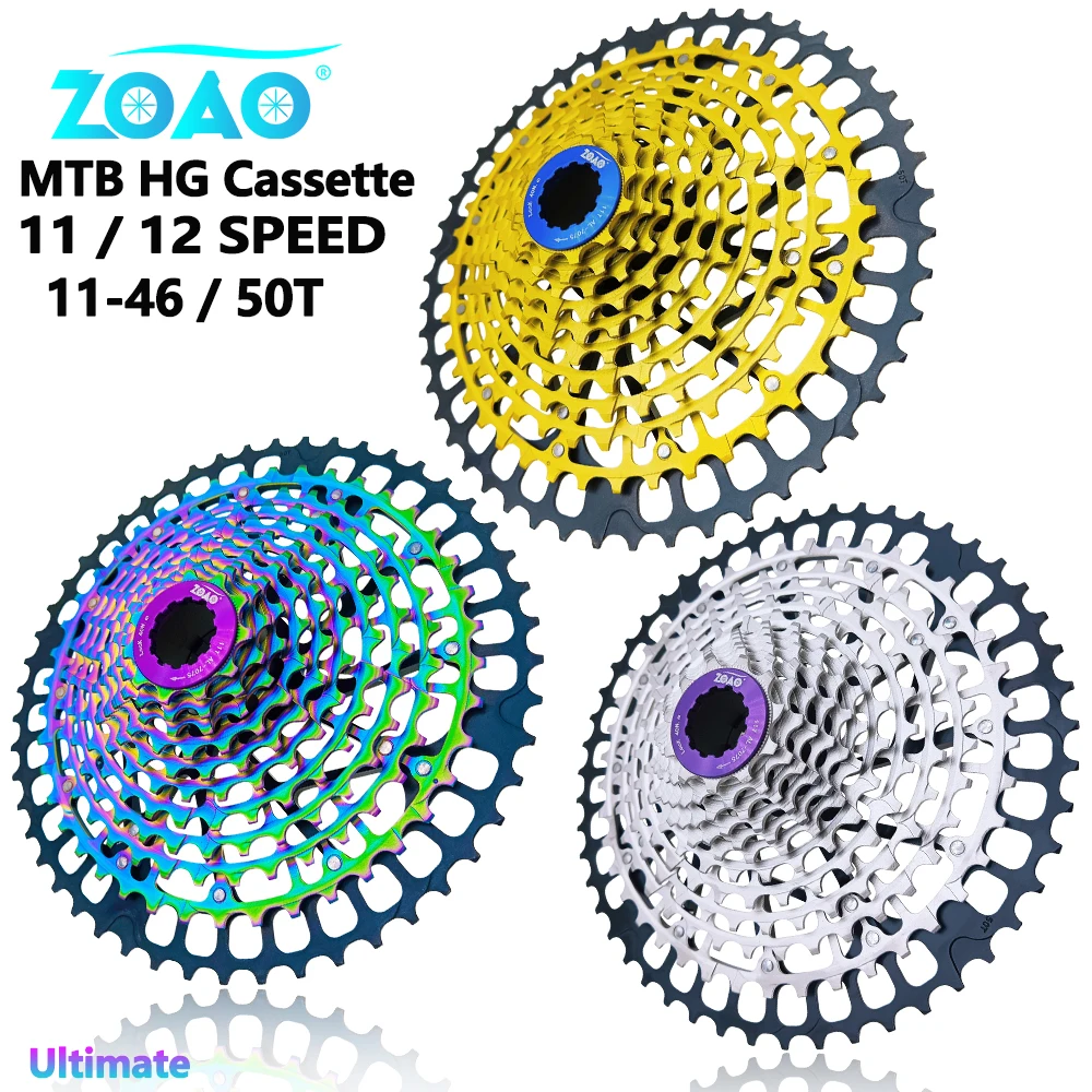 

ZOAO MTB 11/12 Speed 11-50T 11-46T Ultralight Cassette CNC 12S Bicycle Freewheel Sprocket Ultimate 11v 12v k7 For shimano HG