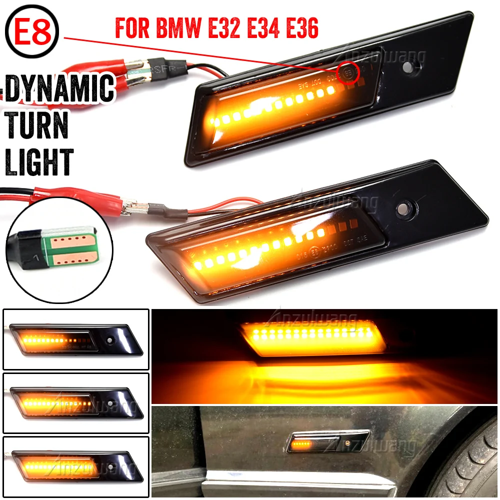 2Pcs Suitable For BMW E32 E34 E36 1990-1996 M3 M5 3 5 7 SERIES Dynamic LED Car Side Marker Lights Repeater Signal Lights
2Pcs Suitable For BMW E32 E34 E36 1990-1996 M3 M5 3 5 7 SERIES Dynamic LED Car Side Marker Lights Repeater Signal Lights