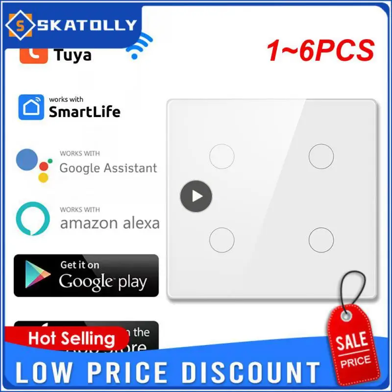 1~6PCS Tuya Brazil WiFi Light Wall Switch,Touch-Sensor Smart Interruptor 4/6 Gang ,Work with Alexa, Home
1~6PCS Tuya Brazil WiFi Light Wall Switch,Touch-Sensor Smart Interruptor 4/6 Gang ,Work with Alexa, Home