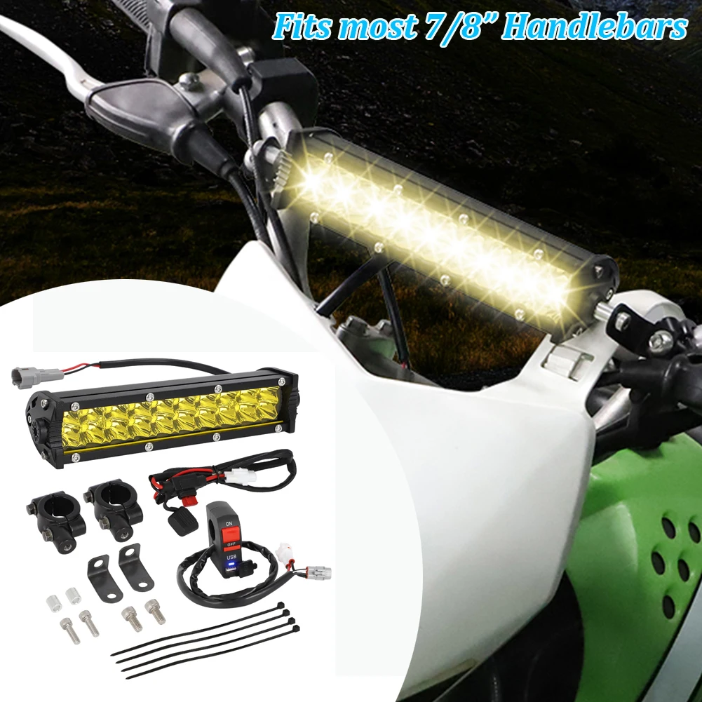 For 7/8” Handlebars Dirt Bike Led Headlight Light Bar Lighting Kit Driving Lamp for Honda CRF110 CRF125F Yamaha TTR110
For 7/8” Handlebars Dirt Bike Led Headlight Light Bar Lighting Kit Driving Lamp for Honda CRF110 CRF125F Yamaha TTR110